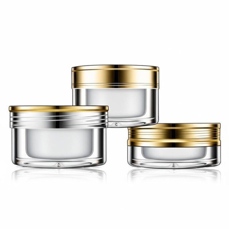 Custom-made Colour Cosmetic Cream Jar with PP Inner Bottle and Printing Decorations for Skincare Packaging